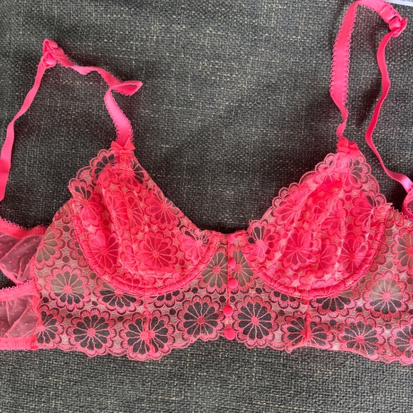 For Love & Lemons/Victoria's Secret Daisy Lace Long Line Bra, Size L, NWT - Picture 6 of 6
